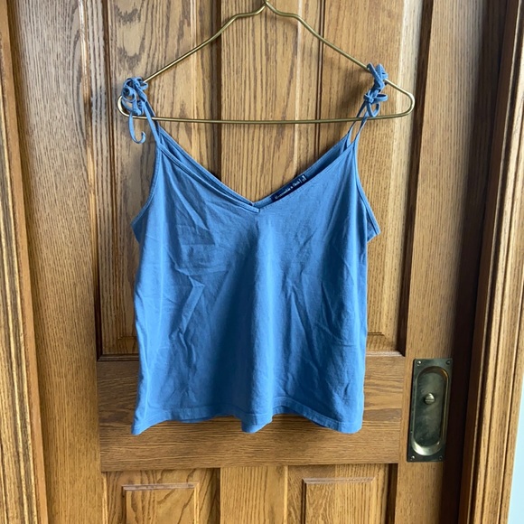 Abercrombie & Fitch Tie Strap Top Cotton - Picture 1 of 6